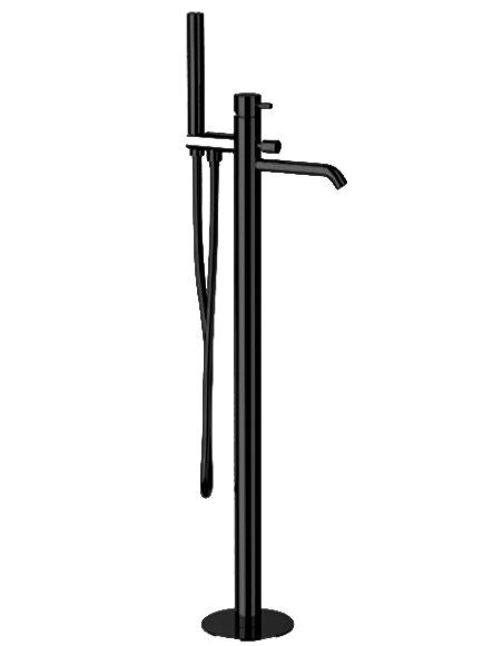 Напольный смеситель для ванны (черный шлифованный хром) Remer X STYLE X08CFP