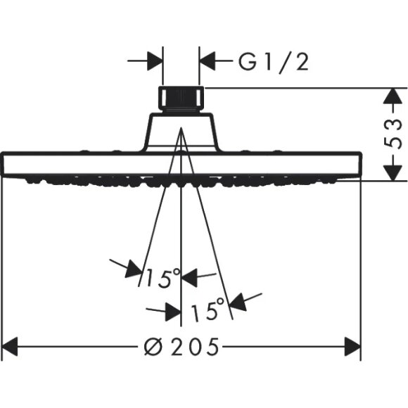 Hansgrohe верхний душ Green, Vernis Blend, глянцевый хром арт. 26093000 Hansgrohe верхний душ Green, Vernis Blend, глянцевый хром арт. 26093000