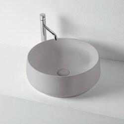 Раковина накладная D43 см, H 16 см, без отв под смеситель KERASAN F10, 460489 цвет Ferro matt