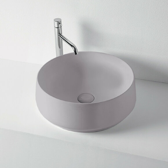 Раковина накладная D43 см, H 16 см, без отв под смеситель KERASAN F10, 460489 цвет Ferro matt