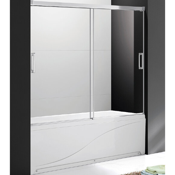 Шторка на ванну Tandem Soft Хром Cezares - TANDEM-SOFT-VF-2-170/145-C-Cr-IV