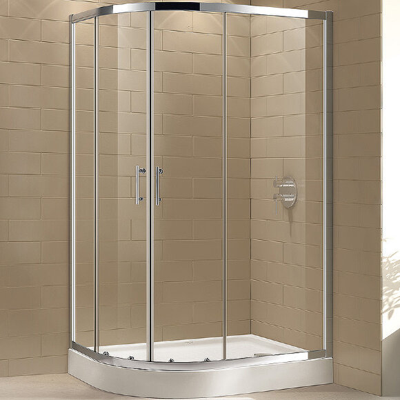 Душевой уголок ECO Хром Cezares - ECO-O-RH-2-120/90-C-Cr