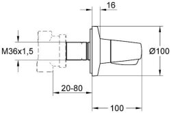 Переключатель на 3 положения (хром) GROHE Chiara арт. 19909000