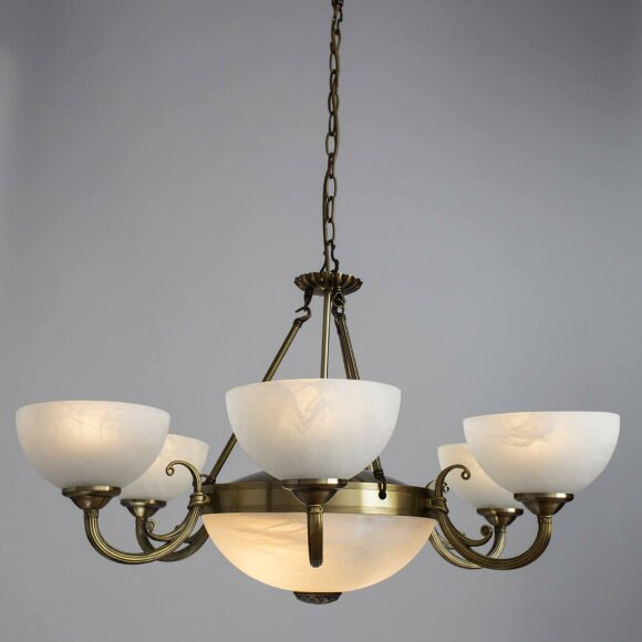 Подвесная люстра, вид модерн Windsor White Arte Lamp цвет:  белый - A3777LM-6-2AB Подвесная люстра, вид модерн Windsor White Arte Lamp цвет:  белый - A3777LM-6-2AB