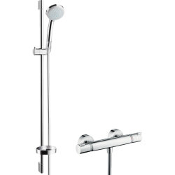 Смеситель для душа, 27033000 Croma Hansgrohe, цвет: 100 vario ecosmart с термостатом хром Смеситель для душа, 27033000 Croma Hansgrohe, цвет: 100 vario ecosmart с термостатом хром