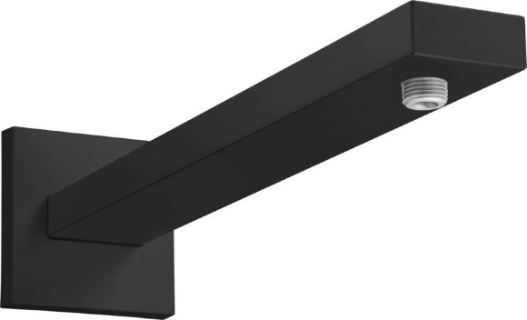 Hansgrohe душевой кронштейн настенный 389 мм, Square, матовый черный арт. 27694670