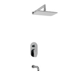 Встраиваемый комплект для ванны с изливом и верхней душевой насадкой A13031 WasserKRAFT Donau 5300 цвет: Хром Встраиваемый комплект для ванны с изливом и верхней душевой насадкой A13031 WasserKRAFT Donau 5300 цвет: Хром