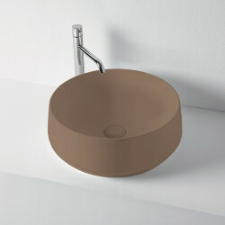Раковина накладная D43x h:16 см, без отв KERASAN F10, 460488 цвет: bruno Matt