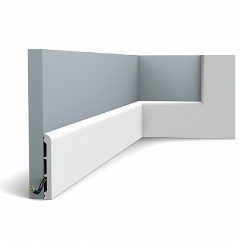 Плинтус гибкий из полиуретана SX184F Orac Axxent Бельгия цвет: Белый