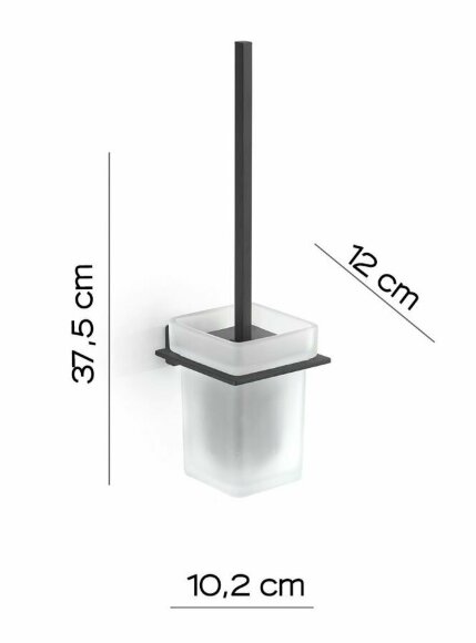 Настенный стеклянный ёрш, Atena Gedy, черный арт. 4433/03(14) Настенный стеклянный ёрш, Atena Gedy, черный арт. 4433/03(14)