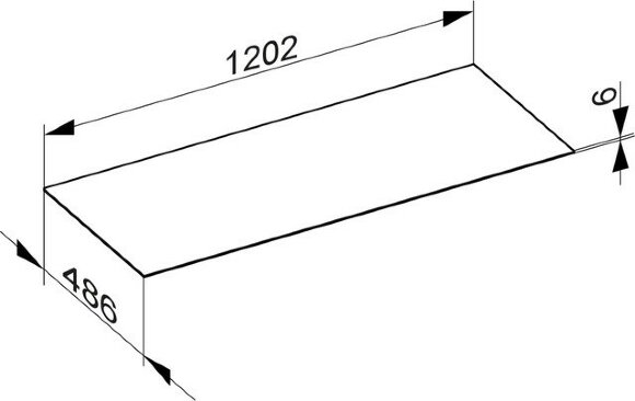 Keuco Верхняя декоративныя панель для тумбы 1200 мм, Edition 90 - 39028 919000