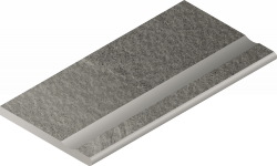 Бортик Italon Контемпора 30 х 60 см с выемкой закругл, цвет: серый, арт. 620090000226