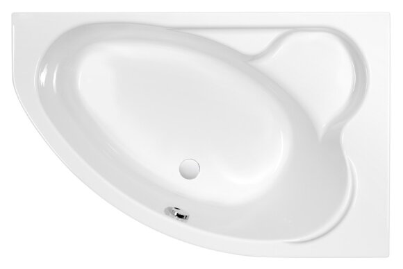 Ванна асимметричная 153x100 правая, Cersanit Kaliope, белая арт. 63442