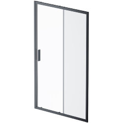 Душевая дверь 120 профиль черный матовый стекло матовое-прозрачное AM.PM Gem арт. W90G-120-1-195BM