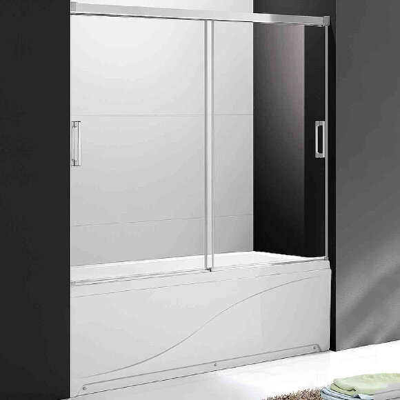 Шторка на ванну Tandem Soft Хром Cezares - TANDEM-SOFT-VF-2-160/145-C-Cr-IV