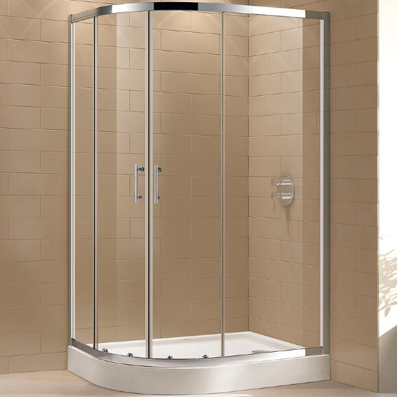 Душевой уголок ECO Хром Cezares - ECO-O-RH-2-120/100-C-Cr