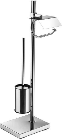 Стойка: ёршик и держатель туалетной бумаги Sanibano, цвет: хром глянец, арт. H4005/LCR Стойка: ёршик и держатель туалетной бумаги Sanibano, цвет: хром глянец, арт. H4005/LCR