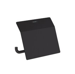 Hansgrohe держатель для туалетной бумаги, с крышкой, AddStoris, матовый черный арт. 41753670