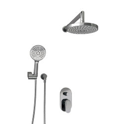 Встраиваемый комплект для душа с верхней душевой насадкой и лейкой A14029 WasserKRAFT Donau 5300 цвет: Хром Встраиваемый комплект для душа с верхней душевой насадкой и лейкой A14029 WasserKRAFT Donau 5300 цвет: Хром