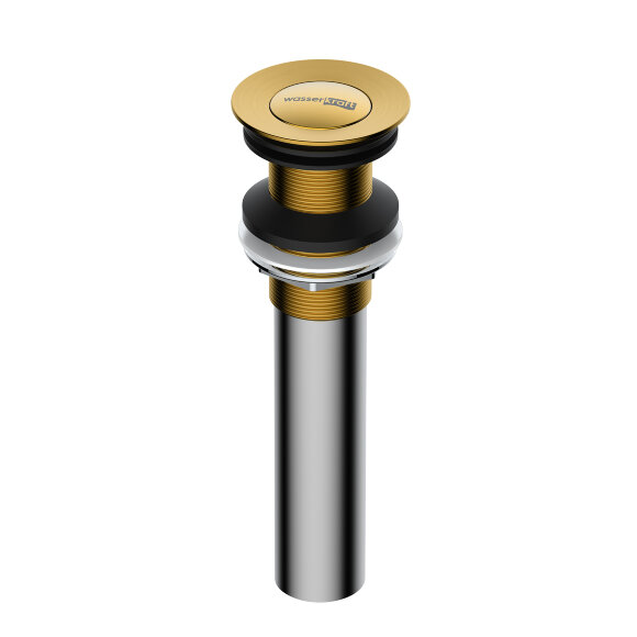 Донный клапан A252 для раковин без перелива WasserKRAFT цвет: Золото