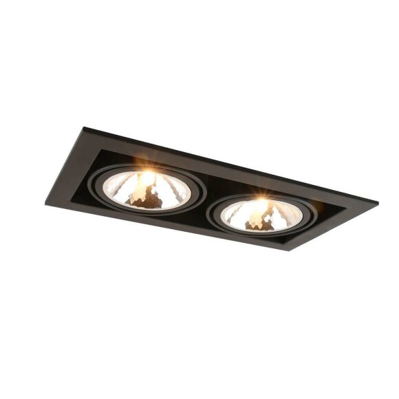 Встраиваемый светильник, вид современный Cardani Semplice BK Arte Lamp цвет:  черный - A5949PL-2BK