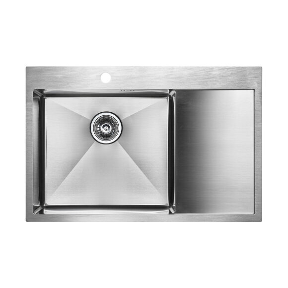 Кухонная мойка из нержавеющей стали L Atlan Paulmark левая, 780х510мм, PM217851-BSL цвет: брашированная нерж. сталь