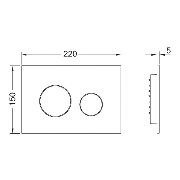 Клавиша смыва для унитаза Tece Loop, цвет: хром глянцевый, арт. 9240921