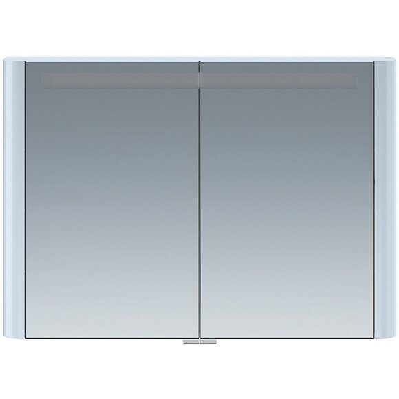 Зеркальный шкаф 100 с подсветкой небесно-голубой глянцевый AM.PM Sensation арт. M30MCX1001BG