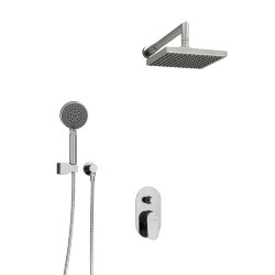 Встраиваемый комплект для душа с верхней душевой насадкой и лейкой A14028 WasserKRAFT Donau 5300 цвет: Хром Встраиваемый комплект для душа с верхней душевой насадкой и лейкой A14028 WasserKRAFT Donau 5300 цвет: Хром