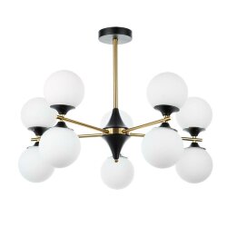 Подвесная люстра, вид современный Mimosa Arte Lamp цвет:  белый - A3649PL-10PB