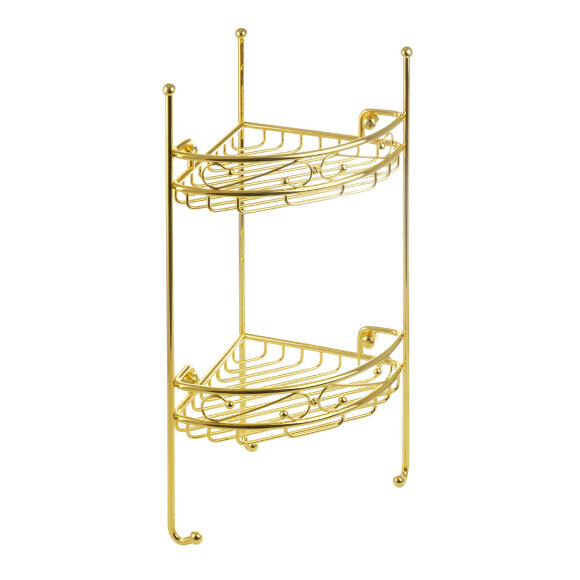 Решетка угловая ажурная двойная, L21xP21xH53 см., Migliore Complementi, золото арт. 22938