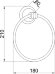 Кольцо для полотенец Hermitage латунь, хром Boheme - 10384