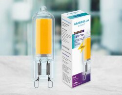 Лампа светодиодная филаментная G9 3W 6400K   204522, Ambrella light цвет: прозрачный