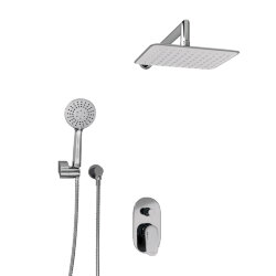Встраиваемый комплект для душа с верхней душевой насадкой и лейкой A14031 WasserKRAFT Donau 5300 цвет: Хром Встраиваемый комплект для душа с верхней душевой насадкой и лейкой A14031 WasserKRAFT Donau 5300 цвет: Хром