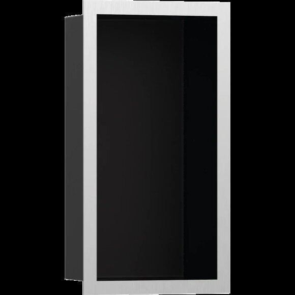 Hansgrohe настенный короб с цветом корпуса и дизайнерской рамой, 30х15х10 см, XtraStoris Individual, матовая нержавеющая сталь арт. 56095800