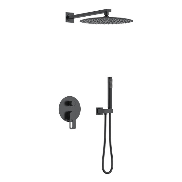 Встраиваемая душевая система, GL-9105-GM, Gunmetal, Black&White арт. 9105GM