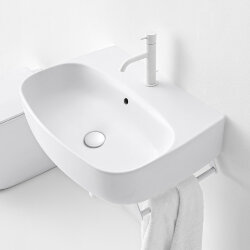 Раковина 60х45 см, 1 отв., подвесная/накладная KERASAN Nolita, 534130*1 цвет: белый матовый Раковина 60х45 см, 1 отв., подвесная/накладная KERASAN Nolita, 534130*1 цвет: белый матовый