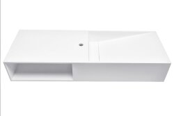 Раковина из искусственного камня NT501 Cagliari Right NT BAGNO цвет: белый матовый