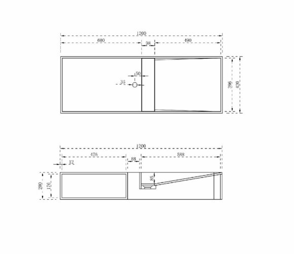 Раковина из искусственного камня NT501 Cagliari Right NT BAGNO цвет: белый матовый