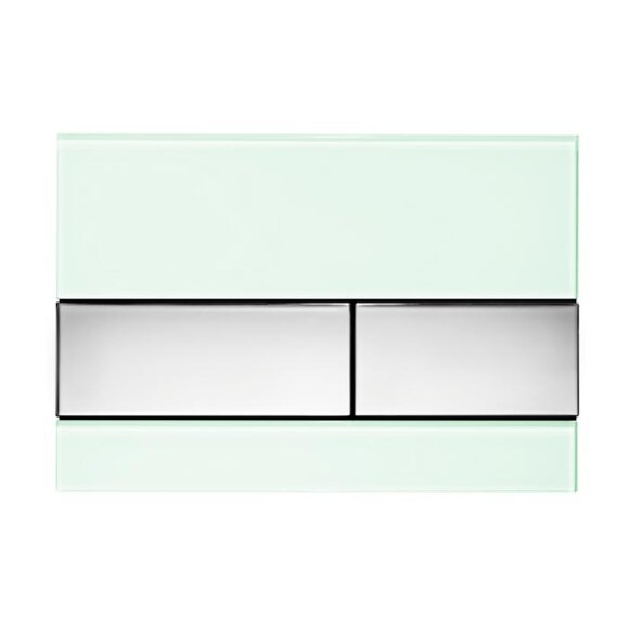 Клавиша смыва, стекло, цвет: зеленое/хром Square TECE арт. 9240805