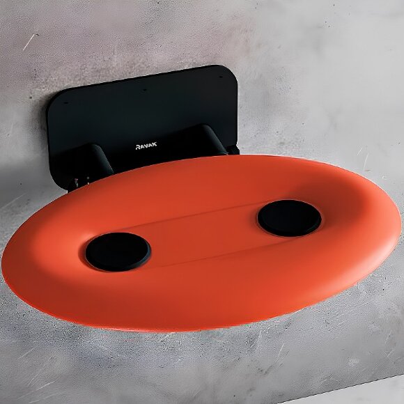 Сиденье для душа Ravak p ii orange/black прозрачно-оранжевое черное Ovo (Чехия) - B8F0000058