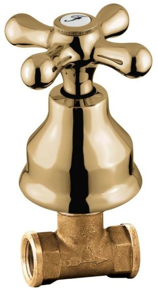 Вентиль для внутристенного монтажа, Emmevi Deco Classic, 12009/BR цвет: бронза