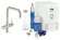 Смеситель для мойки, супер сталь GROHE BLUE арт. 31324DC0