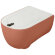Унитаз подвесной безободковый, сиденье на выбор, ARTCERAM The One - THV001 14 00 rosso corallo, цвет: Розовый