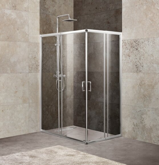 BelBagno Душевой уголок 100x190 глянцевый хром, UNIQUE, арт. UNIQUE-AH-2-100/115-75/90-C-Cr