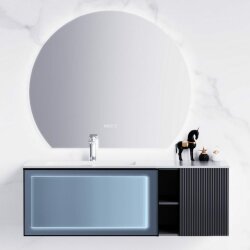 Тумба с раковиной PW PU030 (800x550x400), Orans BC-9013-1200L, раковина art marble (white), Orans арт. 90131200L Тумба с раковиной PW PU030 (800x550x400), Orans BC-9013-1200L, раковина art marble (white), Orans арт. 90131200L