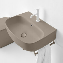 Раковина 60х45 см, 1 отв., подвесная/накладная KERASAN Nolita, 534181*1 цвет: коричневый орех Раковина 60х45 см, 1 отв., подвесная/накладная KERASAN Nolita, 534181*1 цвет: коричневый орех