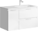 AQWELLA Accent Подвесная тумба с двумя ящиками и одной дверью в белом цвете с умывальником из литьевого мрамора (чаша справа) - ACC0109RW