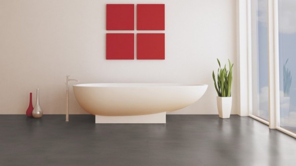 Виниловый ламинат WINEO DB00099-2 Плитка темно-серая сплошная Москва