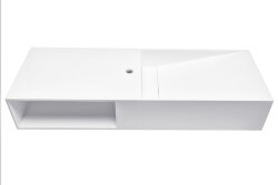 Раковина из искусственного камня NT502 Cagliari Left NT BAGNO цвет: белый матовый